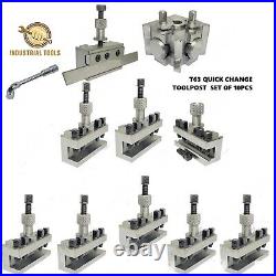 10 Piece T63 Quick Change Tool Post Set Colchester Bantam 25mm Capacity
