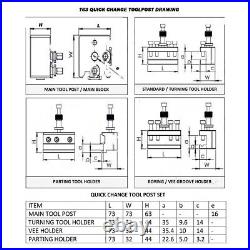 10 Piece T63 Quick Change Tool Post Set Colchester Bantam 25mm Capacity