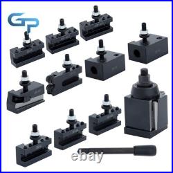 11Pcs AXA Wedge Type Quick Change Tool Post 250-111 Set for 6 12 Lathe Steel