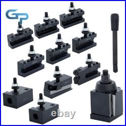 11Pcs AXA Wedge Type Quick Change Tool Post 250-111 Set for 6 12 Lathe Steel