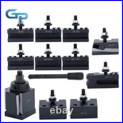 11Pcs AXA Wedge Type Quick Change Tool Post 250-111 Set for 6 12 Lathe Steel