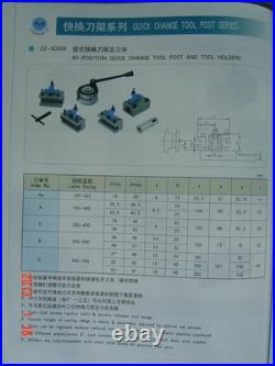 40Position Quick Change Tool Post A1 Main Block 150-300mm Lathe 6-12 Multifix