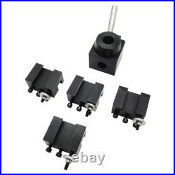 5Pcs High Precision Wedge Type Quick Change Tool Post Holder Set For Lathe 0.59