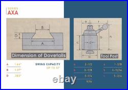 6-12 Wedge Type Quick Change Tool Post Set FR Aloris 100 AXA Lathe