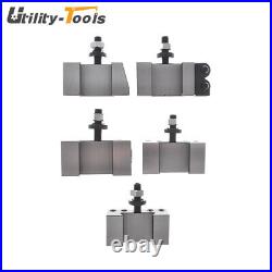 6 Pack AXA 250-100 Size Piston Type Quick Change Tool Post Set For Swing Dia 12