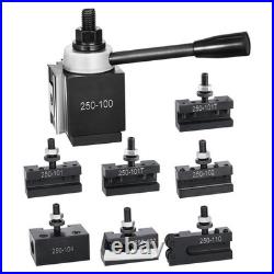 8pc Quick Change Tool Post Set for 6-12 Inch Lathe Holders