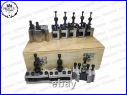 9 Pieces Set T37 Quick-Change Tool post With 6 Standard, 1 Vee, 1 Parting holder/