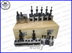 9 Pieces Set T37 Quick-Change Tool post With 6 Standard, 1 Vee, 1 Parting holders