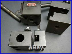 ALORIS CXA Wedge Tool Post & 2 Quick Change Tool Holders Machinist Lathe DTM