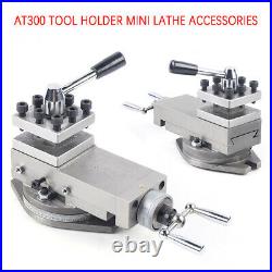 AT300 Holder Quick Change Tool Post Holder Metal Work Lathe Tool Kit Assembly CE