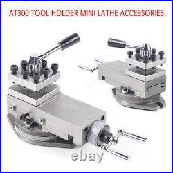AT300 Lathe Tool Post Assembly Holder Mini Lathe Accessories Metal Change