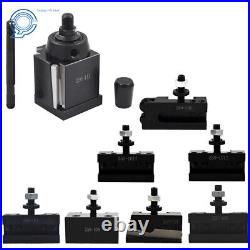 AXA 250-111 Wedge ToolPost Set For Lathe 6-12 Plus 2 Extra Tool Holder 8 pac