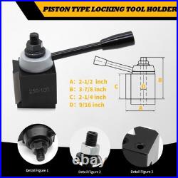 AXA Industrial Tools Wedge Quick Change Tool Post Set with Lathe Swing 6-12