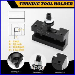 AXA Industrial Tools Wedge Quick Change Tool Post Set with Lathe Swing 6-12