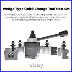AXA Tool Post Set 250-100 Wedge Type Quick Change Tool Post Set 12 Inch Swing