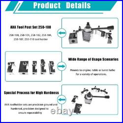 AXA Tool Post Set 250-100 Wedge Type Quick Change Tool Post Set 12 Inch Swing AXA Tool Post Set 250-100 Wedge Type Quick Change Tool Post Set 12 Inch Swing