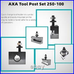 AXA Tool Post Set 250-100 Wedge Type Quick Change Tool Post Set 12 Inch Swing AXA Tool Post Set 250-100 Wedge Type Quick Change Tool Post Set 12 Inch Swing