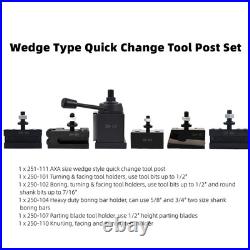 AXA Tool Post Set 250-111 Wedge Type Quick Change Tool Post Set 12 Inch Swing