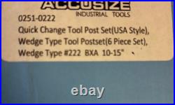 Accusize #0251-0222 6Pc Quick Change tool Post Set BXA 10-15