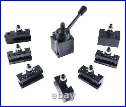 Accusize Industrial Tools 8 Pc AXA Wedge Type Quick Change Tool Post Set for Lat