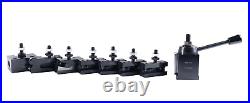 Accusize Industrial Tools 8 Pc AXA Wedge Type Quick Change Tool Post Set for Lat