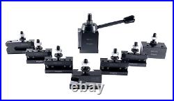Accusize Industrial Tools 8 Pc AXA Wedge Type Quick Change Tool Post Set for Lat