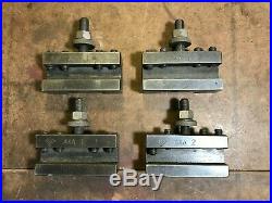 Aloris AXA Quick Change Tool Post with (4) Tool Holders AXA1 & AXA2 MADE IN USA