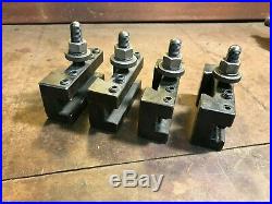 Aloris AXA Quick Change Tool Post with (4) Tool Holders AXA1 & AXA2 MADE IN USA