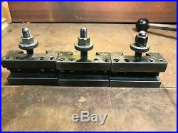 Aloris BXA Quick Change Tool Post with (3) Tool Holders BXA1 & BXA2 MADE IN USA