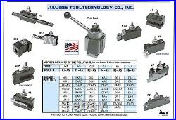 Aloris CXA Quick Change Lathe Tool Post +10 Holder Set #3-AS