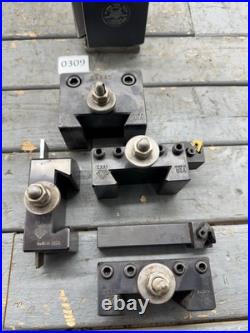 Aloris CXA Quick Change Lathe Tool Post 5pc Holder Set #3-BS