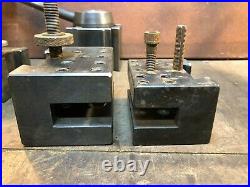 Aloris CXA Wedge Type Quick Change Tool Post with (7) Tool Holders 13-18 Swing