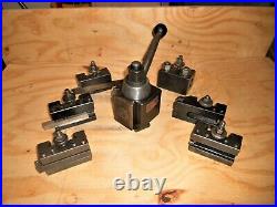 Aloris CX (CXA size) Quick Change Tool Post, Piston type 6 pce. Set of Holders