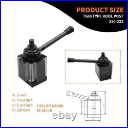 BXA Quick Change Tool Post Set Compatible with 250-222 Wedge Style Quick Chan