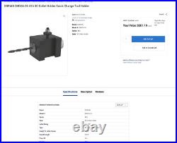 Dorian D40CA-36 5C Collet Holder CA Quick Change Tool Post USA