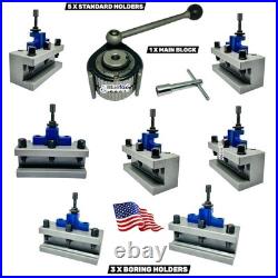 E5 40Position Quick Change Tool Post Kit For 200-400mm Lathe 8-16 Multifix New