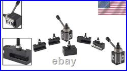 Efficient Quick Change Tool Post Set for Lathes 6-12 5 Tool Holders Included