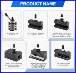 Efficient Quick Change Tool Post Set for Lathes 6-12 5 Tool Holders Included
