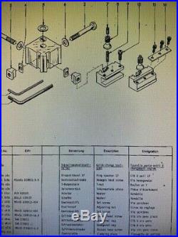 Emco Maximat Rare Quick Change Toolpost Complete with 4 Toolholders