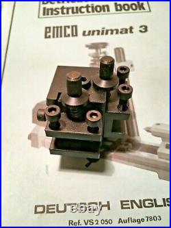 Emco Unimat Sl 3 Lathe. Quality Steel Q/change Tool Post