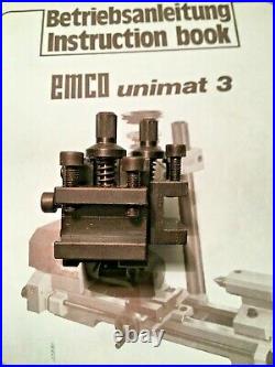 Emco Unimat Sl 3 Lathe. Quality Steel Q/change Tool Post