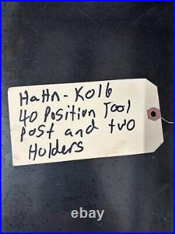 Hahn-Kolb Lathe 40 Position Quick Change Tool Post With 2 Holders BIG LATHE