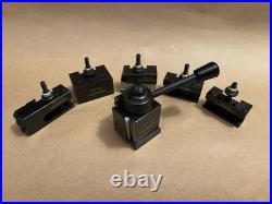 LLDSIMEX 250-000 Quick Change (Wedge Type) Tool Post Set with 5 Tool Holders