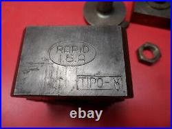 Machinist Tools Rapid I. S. A. Quick Change Tool Post withHolders, TIPO-M