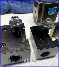 Machinist Tools Yuasa Quick Change Tool Post Holder 740-300 & 5 Holders (NOS)