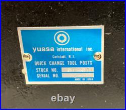 Machinist Tools Yuasa Quick Change Tool Post Holder 740-400 & 5 Holders (NOS)