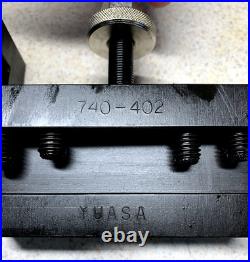 Machinist Tools Yuasa Quick Change Tool Post Holder 740-400 & 5 Holders (NOS)