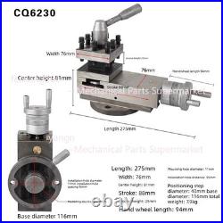 Mini Lathe Special Square Tool Post Assembly Quick Change Tool Holder Parts