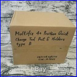 Multifix 40 Position Quick Change Tool Post Kit Type B for 12 to 20 Lathe