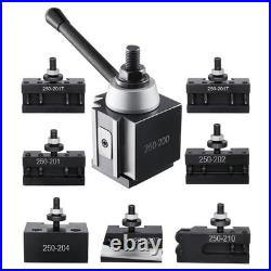 New Quick Change Tool Post Set, 8 Pcs, Includes Lathe Tool Holders, Wedge Type New Quick Change Tool Post Set, 8 Pcs, Includes Lathe Tool Holders, Wedge Type